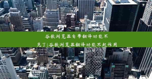 谷歌浏览器自带翻译功能不见了;谷歌浏览器翻译功能不起作用