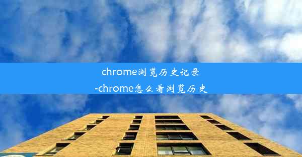 chrome浏览历史记录-chrome怎么看浏览历史