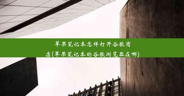 苹果笔记本怎样打开谷歌商店(苹果笔记本的谷歌浏览器在哪)