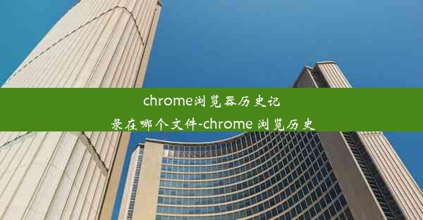 chrome浏览器历史记录在哪个文件-chrome 浏览历史