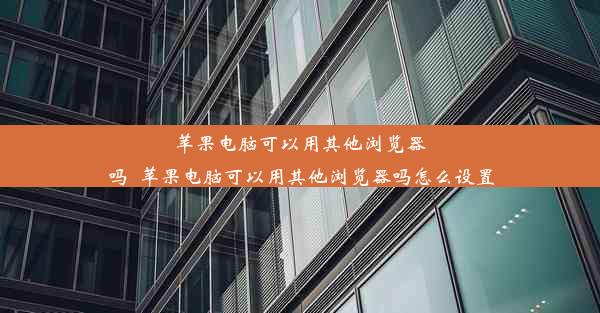 苹果电脑可以用其他浏览器吗_苹果电脑可以用其他浏览器吗怎么设置