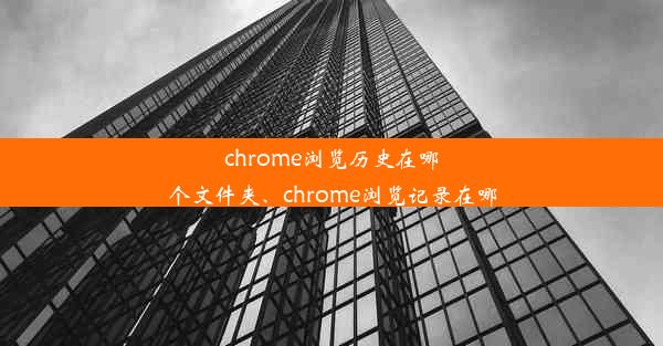 chrome浏览历史在哪个文件夹、chrome浏览记录在哪