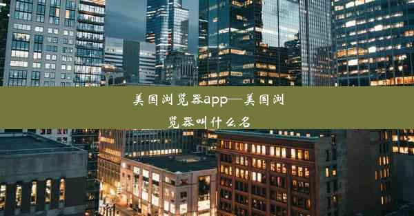 美国浏览器app—美国浏览器叫什么名