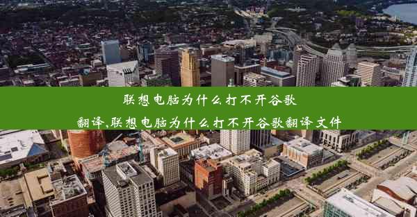 联想电脑为什么打不开谷歌翻译,联想电脑为什么打不开谷歌翻译文件