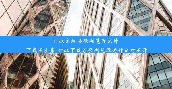 mac系统谷歌浏览器文件下载不出来_mac下载谷歌浏览器为什么打不开