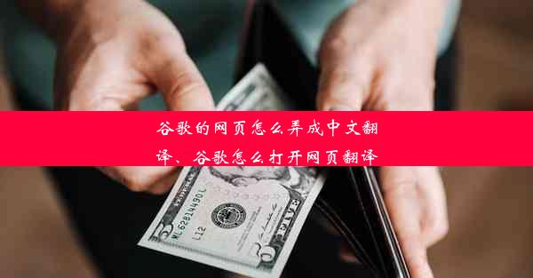 谷歌的网页怎么弄成中文翻译、谷歌怎么打开网页翻译