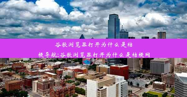 谷歌浏览器打开为什么是桔梗导航;谷歌浏览器打开为什么是桔梗网