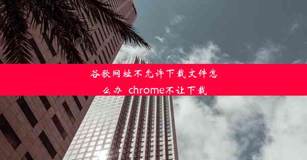 谷歌网址不允许下载文件怎么办_chrome不让下载