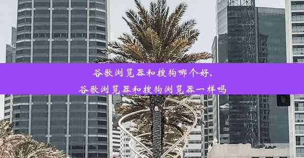 谷歌浏览器和搜狗哪个好,谷歌浏览器和搜狗浏览器一样吗