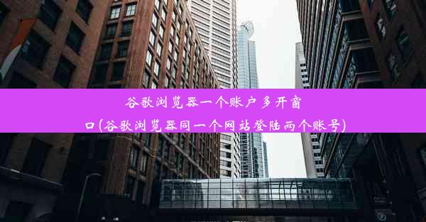 谷歌浏览器一个账户多开窗口(谷歌浏览器同一个网站登陆两个账号)