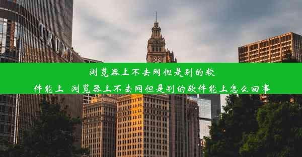 浏览器上不去网但是别的软件能上_浏览器上不去网但是别的软件能上怎么回事