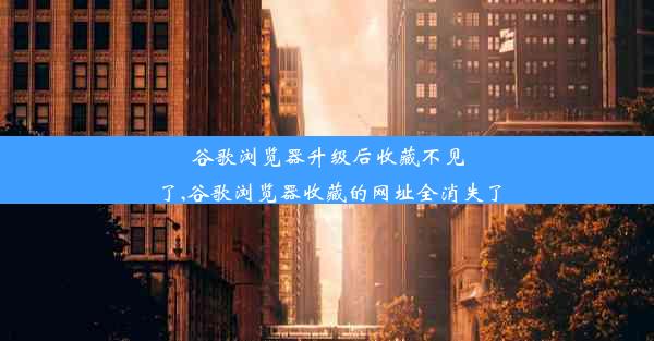 谷歌浏览器升级后收藏不见了,谷歌浏览器收藏的网址全消失了