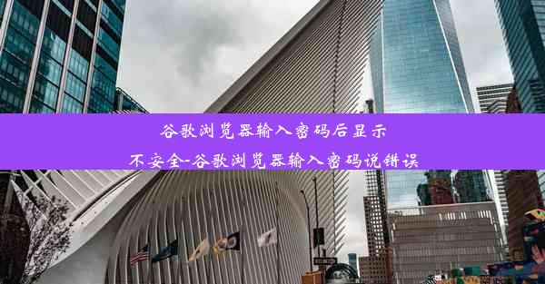 谷歌浏览器输入密码后显示不安全-谷歌浏览器输入密码说错误