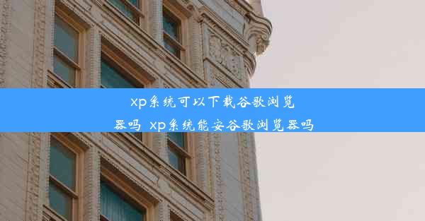 xp系统可以下载谷歌浏览器吗_xp系统能安谷歌浏览器吗