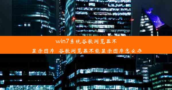 win7系统谷歌浏览器不显示图片_谷歌浏览器不能显示图片怎么办