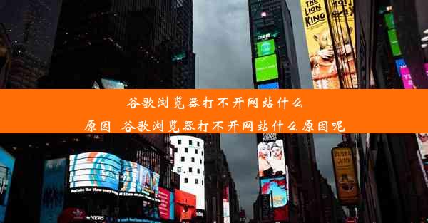 谷歌浏览器打不开网站什么原因_谷歌浏览器打不开网站什么原因呢