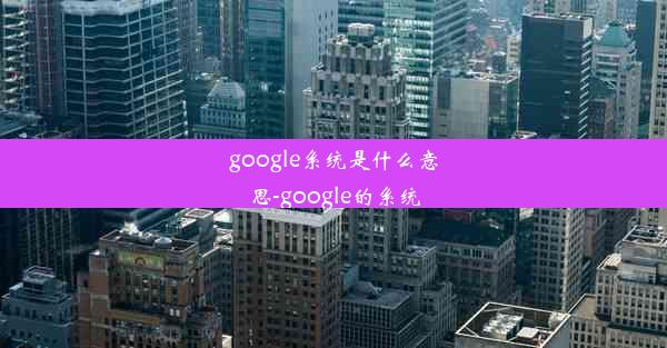 google系统是什么意思-google的系统