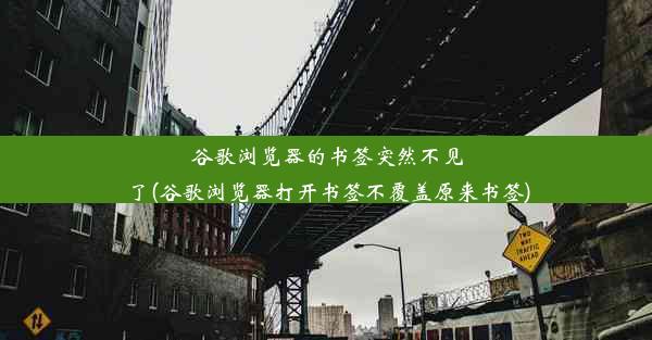 谷歌浏览器的书签突然不见了(谷歌浏览器打开书签不覆盖原来书签)