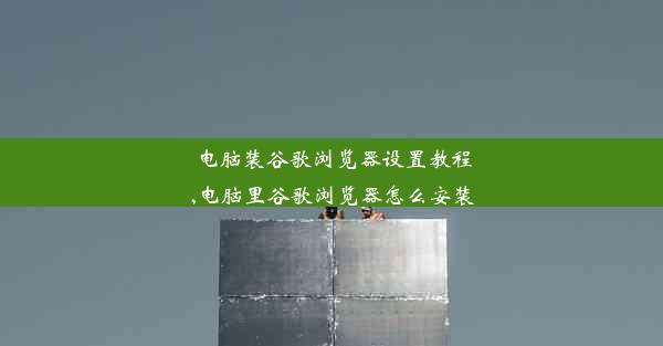 电脑装谷歌浏览器设置教程,电脑里谷歌浏览器怎么安装