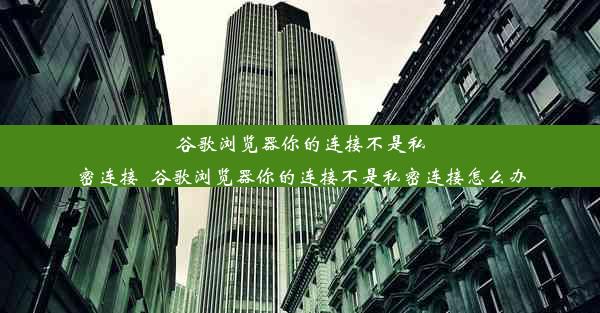 谷歌浏览器你的连接不是私密连接_谷歌浏览器你的连接不是私密连接怎么办