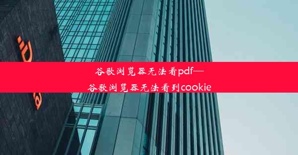 谷歌浏览器无法看pdf—谷歌浏览器无法看到cookie