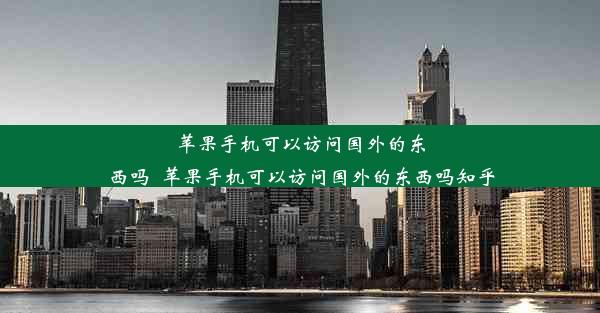 苹果手机可以访问国外的东西吗_苹果手机可以访问国外的东西吗知乎