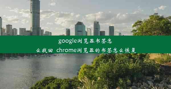 google浏览器书签怎么找回_chrome浏览器的书签怎么恢复