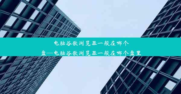 电脑谷歌浏览器一般在哪个盘—电脑谷歌浏览器一般在哪个盘里