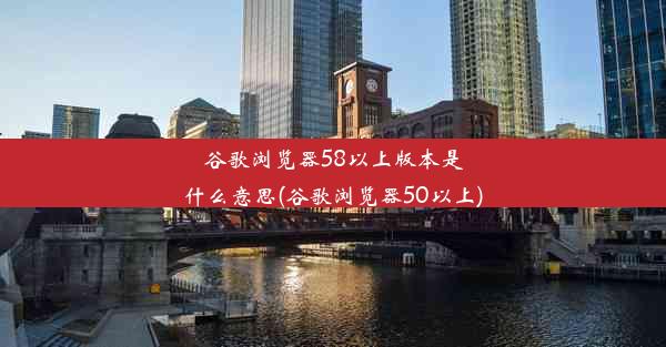 谷歌浏览器58以上版本是什么意思(谷歌浏览器50以上)