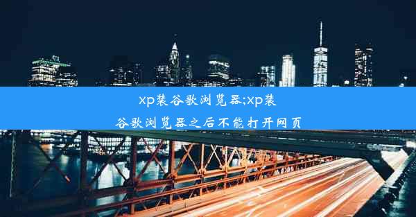 xp装谷歌浏览器;xp装谷歌浏览器之后不能打开网页