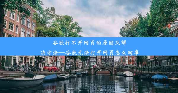 谷歌打不开网页的原因及解决方法—谷歌无法打开网页怎么回事