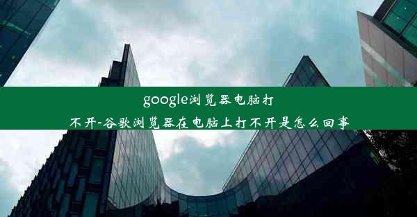 google浏览器电脑打不开-谷歌浏览器在电脑上打不开是怎么回事