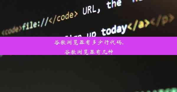 谷歌浏览器有多少行代码,谷歌浏览器有几种