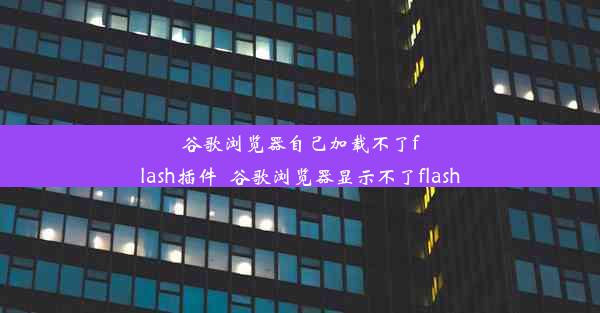 谷歌浏览器自己加载不了flash插件_谷歌浏览器显示不了flash