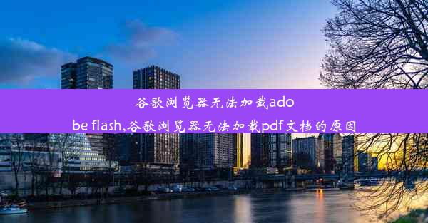 谷歌浏览器无法加载adobe flash,谷歌浏览器无法加载pdf文档的原因