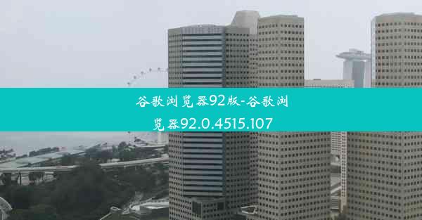 谷歌浏览器92版-谷歌浏览器92.0.4515.107