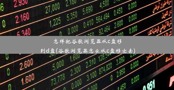 怎样把谷歌浏览器从c盘移到d盘(谷歌浏览器怎么从c盘移出去)