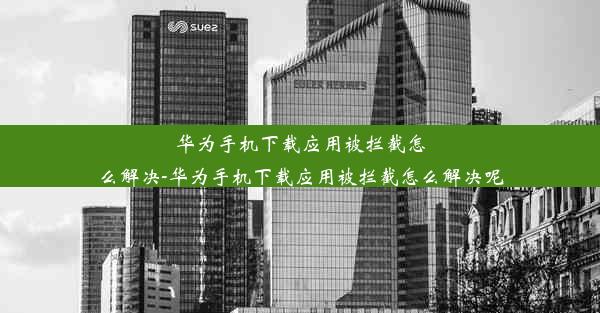 华为手机下载应用被拦截怎么解决-华为手机下载应用被拦截怎么解决呢