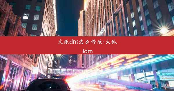 火狐dns怎么修改-火狐 idm